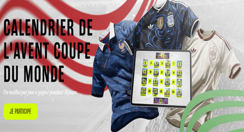 Calendrier de l&rsquo;avent Coupe du monde 2026 FootCenter 1 Maillot de Foot à Gagner par Jour