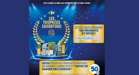 Les Trophées Carrefour Votez pour vos Produits Préférés 70 Cadeaux à Gagner