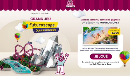 Concours SNCF Place de la Gare 4 Séjours au FUTUROSCOPE à Gagner