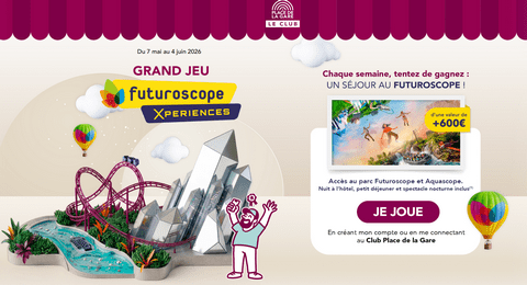 Concours SNCF Place de la Gare 4 Séjours au FUTUROSCOPE à Gagner