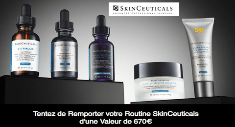 Concours SkinCeuticals votre Routine SkinCeuticals d&rsquo;une Valeur de 670€ à Gagner