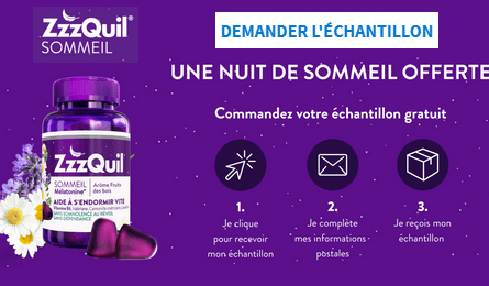Échantillon Gratuit Gomme ZzzQuil SOMMEIL