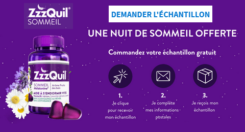 Échantillon Gratuit Gomme ZzzQuil SOMMEIL
