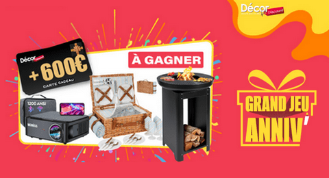 Grand Jeu Anniv&rsquo; DÉCOR DISCOUNT 600€ de Bons d&rsquo;achat et de nombreux Lots à Gagner