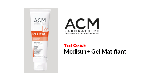 Test Produit ACM Laboratoire Dermatologique : Medisun+ Gel Matifiant
