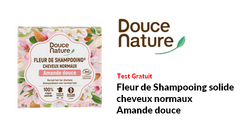 Test Produit Douce Nature : Fleur de Shampoing – Shampoing Solide Amande Douce