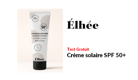Test Produit Élhée Crème solaire SPF 50+