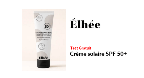 Test Produit Élhée Crème solaire SPF 50+