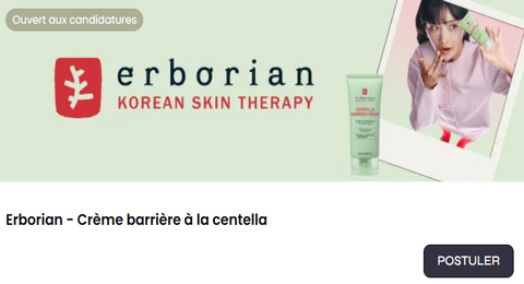 Test Produit Erborian Crème barrière à la centella