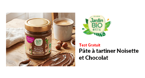 Test Produit Jardin BiO étic Pâte à tartiner Noisette et Chocolat