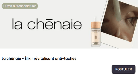 Test Gratuit La Chênaie : Élixir révitalisant anti-taches