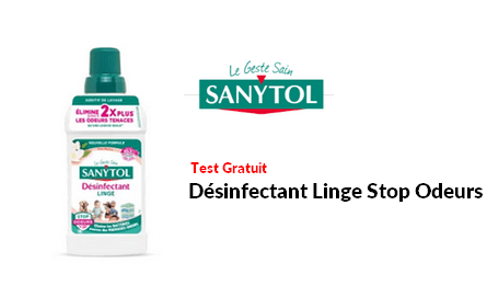 Test Produit SANYTOL : Désinfectant Linge Stop Odeurs