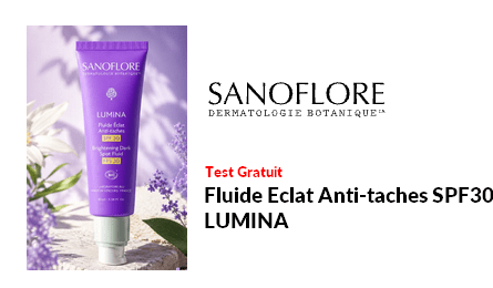 Test Produit Sanoflore Fluide Eclat Anti-taches SPF30 LUMINA