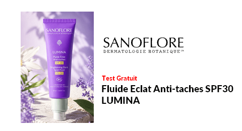 Test Produit Sanoflore Fluide Eclat Anti-taches SPF30 LUMINA