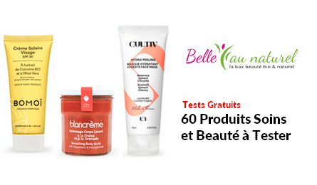Tests Produits Belle au Naturel 60 Produits Soins et Beauté à Tester