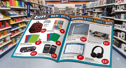 B&M Catalogue Spécial Rentrée des Classe Valable jusqu&rsquo;au 10 Juillet 2026