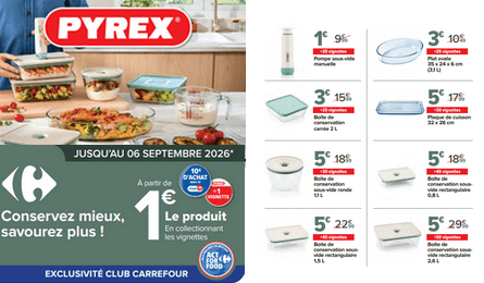 Carrefour Opération Vignettes votre Produit Pyrex à partir de 1€