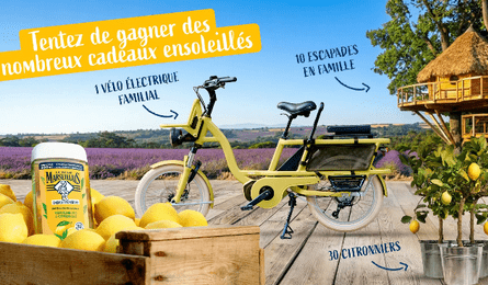Concours Le Petit Marseillais 1 Vélos Electrique des Escapades en Famille et de Citronniers à Gagner
