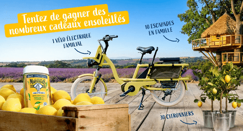Concours Le Petit Marseillais 1 Vélos Electrique des Escapades en Famille et des Citronniers à Gagner