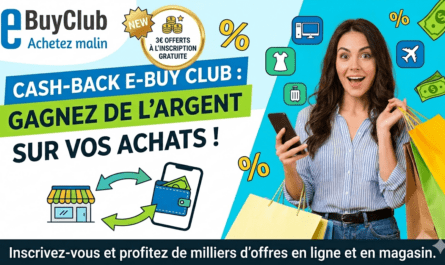 eBuyClub Le Guide du Cashback : Inscription Gratuite + 3€ OFFERTS