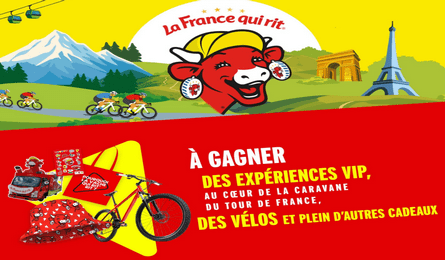 Grand Jeu La Vache qui rit Tour De France des Expériences VIP des Vélos et plus de 2300 Lots à Gagner