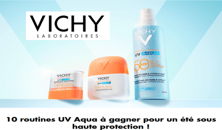 Grand Jeu Vichy Laboratoires votre Routine Solaire UV Aqua Vichy à Gagner