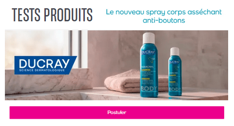 Test Produit Ducray : Keracnyl Spray corps asséchant anti-boutons
