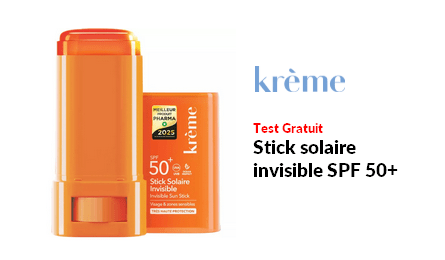 Test Produit Krème Stick solaire invisible SPF 50+