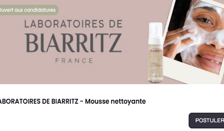 Test Produit Laboratoires Biarritz France Mousse nettoyante Laboratoires Biarritz