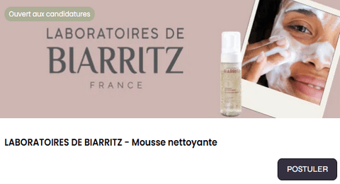 Test Produit Laboratoires Biarritz France Mousse nettoyante Laboratoires Biarritz