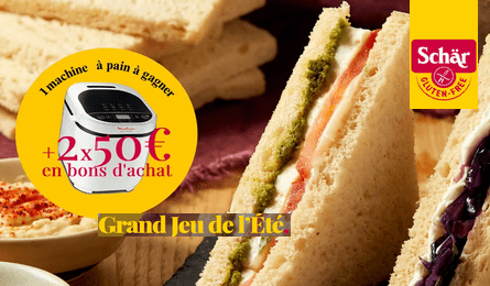 Grand Jeu de L'été Dr. Schär France 1 Machine à Pain et des Bons d'achat de 50€ à Gagner