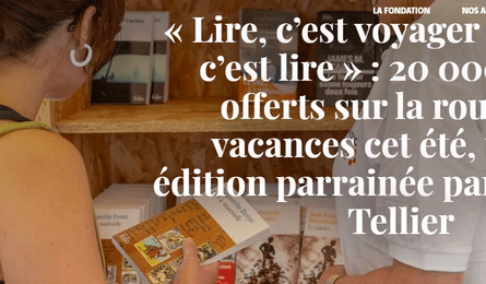 Lire c’est Voyager Voyager c’est Lire 20.000 Livres Offerts sur les Aires de Repos d'autoroutes