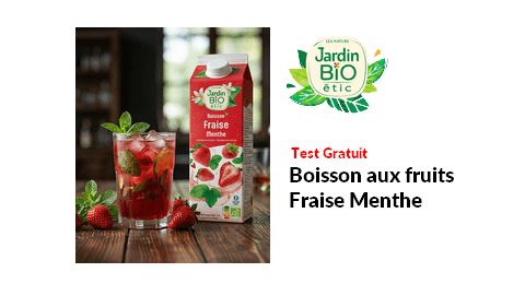 Test Produit Jardin BiO étic : Boisson aux fruits Fraise Menthe