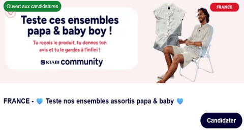 Test Produit Kiabi : Ensemble Homme et Bébé Garçon Kiabi