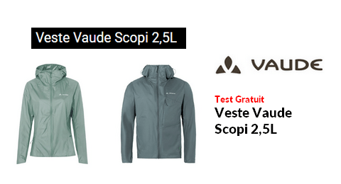 Test Produit Vaude : Vestes Vaude Scopi 2,5L
