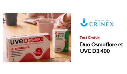 Tests Gratuits Laboratoire Crinex Duo Osmoflore et UVE D3 400