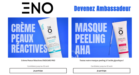 Tests Produits ENO : Produits Soins et Beauté à Tester