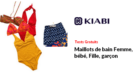 Tests Produits Kiabi : Maillots de bain Femme, bébé, garçon, fille Kiabi