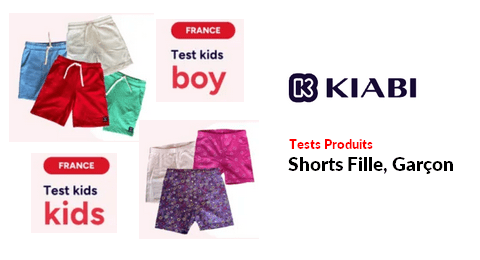 Tests Produits Kiabi : Shorts Garçon, Fille Kiabi Kids
