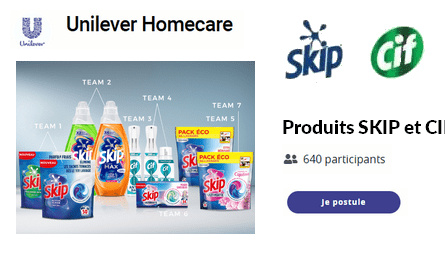 Tests Produits Unilever Produits CIF et Skip à Tester
