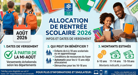 Allocation de Rentrée Scolaire 2026 Infos et Dates de Versement