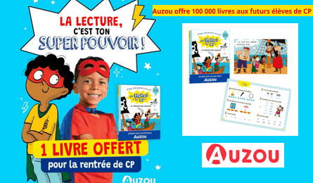 Auzou Opération Livres Gratuits Heros du CP 100.000 Livres Offerts