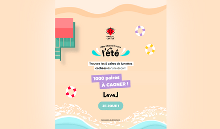 Concours de L'été Optical Center 1000 Montures de Lunettes LEVEL à Gagner