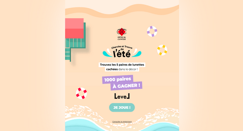 Concours de L&rsquo;été Optical Center 1000 Montures de Lunettes LEVEL à Gagner