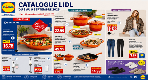 Lidl catalogue valable du 3 au 9 septembre 2026