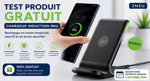 Test Produit INIU : Chargeur sans fil Induction