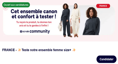 Test Produit Kiabi : Ensemble Femme Size+