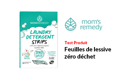 Test Produit MomRemedy Feuilles de lessive zéro déchet