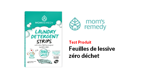 Test Produit MomRemedy : Feuilles de Lessive Zéro déchet