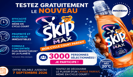 Test Produit Skip Lessive Skip Mon Cycle Court Parfait